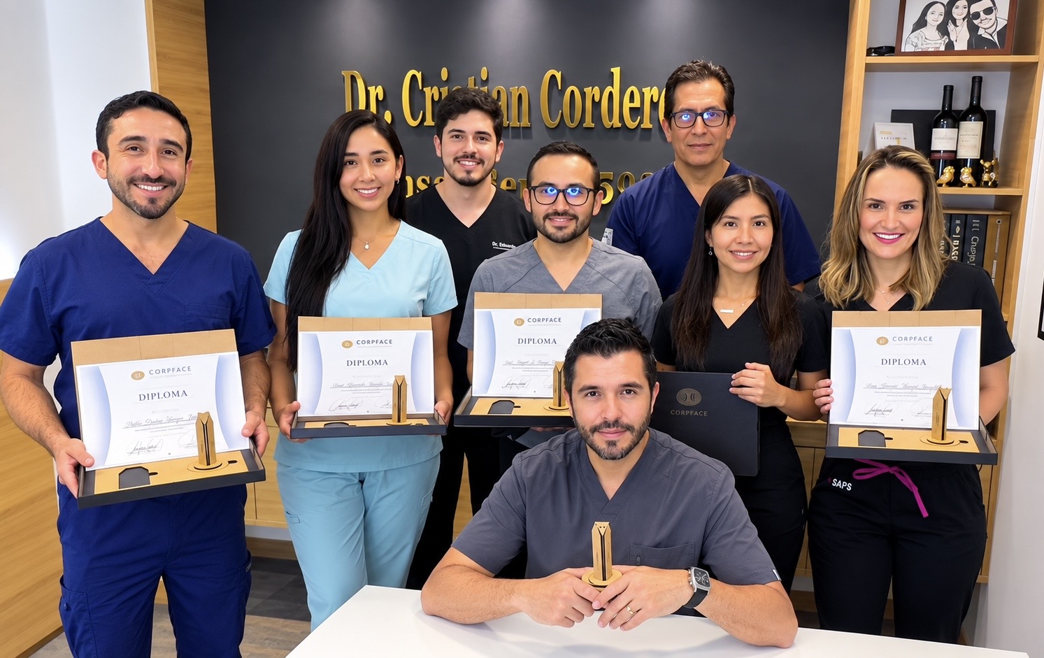 Fellows graduados junto al Dr. Cristian Cordero C.